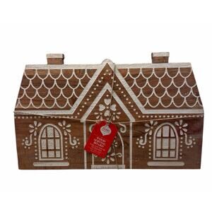NEW Gingerbread House Cutting Board  Acaia Wood Serving Board Christmas Holiday